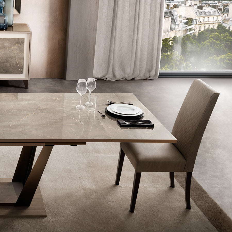 Ambra Dining Table with One Leaf
