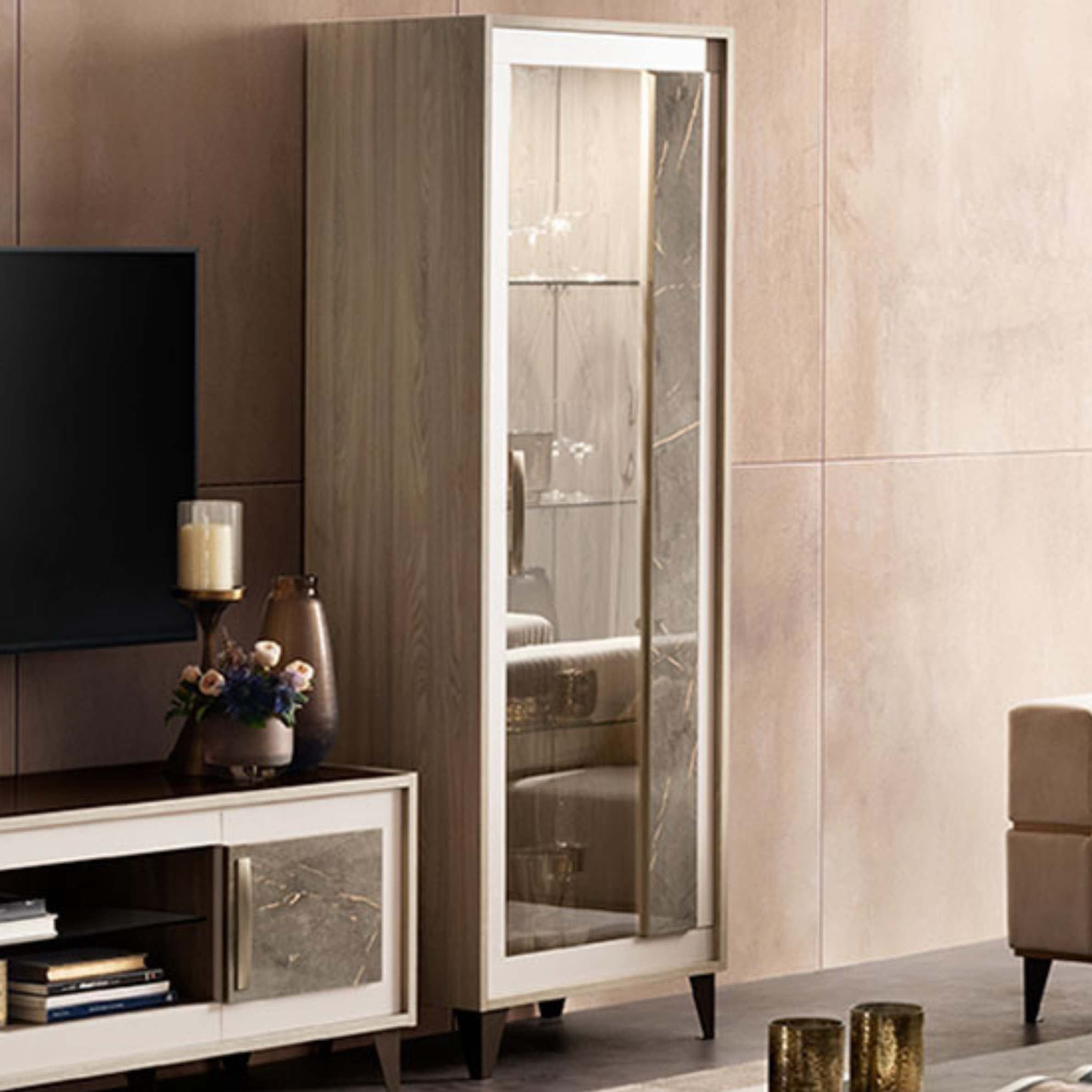 Ambra Left One-Door Curio